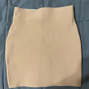Tan Bodycon Mini Skirt